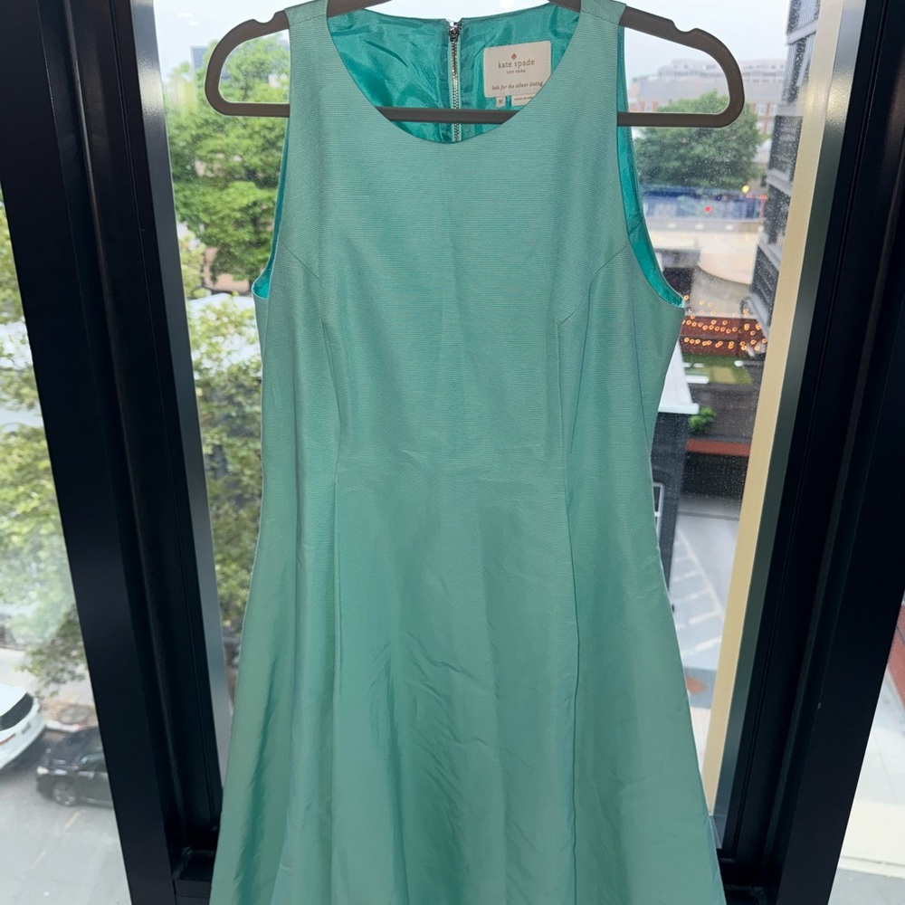 Kate Spade Green Sleeveless A-Line Midi Dress
